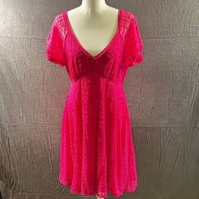 open lace back dress Betsey Johnson Pepper Midi Dress Sachet Pink XL (12-14) at Amazon Women's  Clothing store