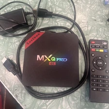 MXQ Pro 4K Android Internet TV Streaming Box Bundle (No Keyboard or Manual)