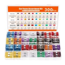 300 PCS Car Fuses Assortment Kit, Blade Fuses Automotive Fuse Kit