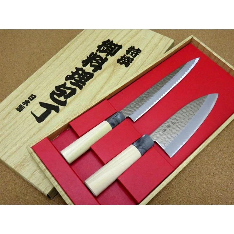 Yaxell SEKI TOBEI 30056 Kitchen Knife 2 Pair Set Sashimi & Deba from JAPAN - Image 2 of 4