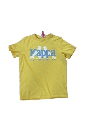 Kappa Authentic Men's Graphic T-Shirt Yellow Short Sleeve Crew Neck  Small