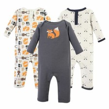 Hudson Baby Union Suits/Coveralls, 3-Pack, Forest