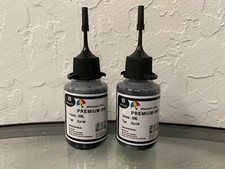 Premium Black ink refill kit for HP 60/61/62/63/64/65/XL 30ml x2 bottles