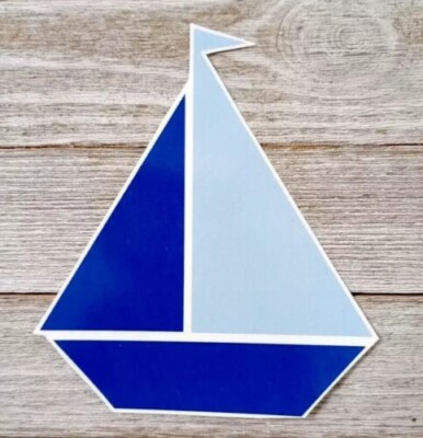 nautical sail boat wall safe sticker ship 8.5 inch