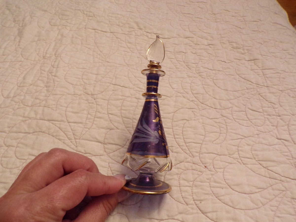 VTG Purple Gold Fancy Perfume Bottle