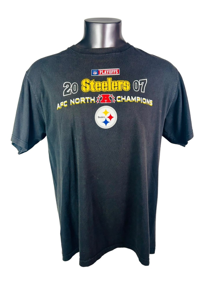 PITTSBURGH STEELERS NFL PLAYOFFS AFC NORTH CHAMPIONS 2007 T-SHIRT