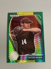 Mason Black 2021 Panini Prizm Draft Baseball Hyper Green & Yellow PDP85 Giants