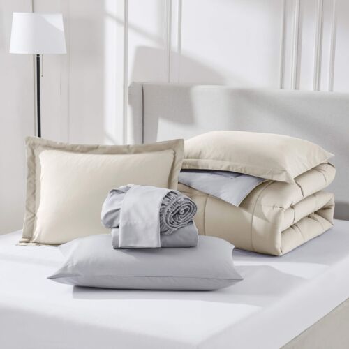 7 PC Reversible Bed in a Bag, Microfiber Comforter Set, lightweight & Breathable - Picture 39 of 79