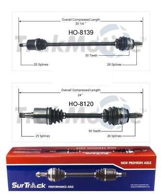 For Honda Civic Value Package DX LX Pair of Front CV Axle Shafts SurTrack Set