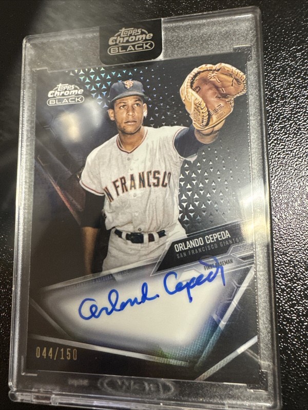 2021 Topps Chrome Black - Chrome Black Autographs #CBA-OC Orlando Cepeda (AU)