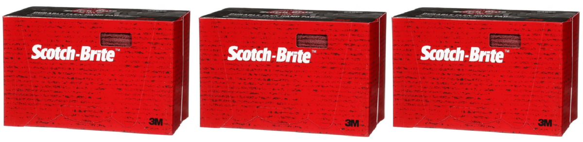 Scotch-Brite Hand Pad 7447, HP-HP, A/O Very Fine, Maroon, 6 In X 9 In, 20/Inner - Foto 9