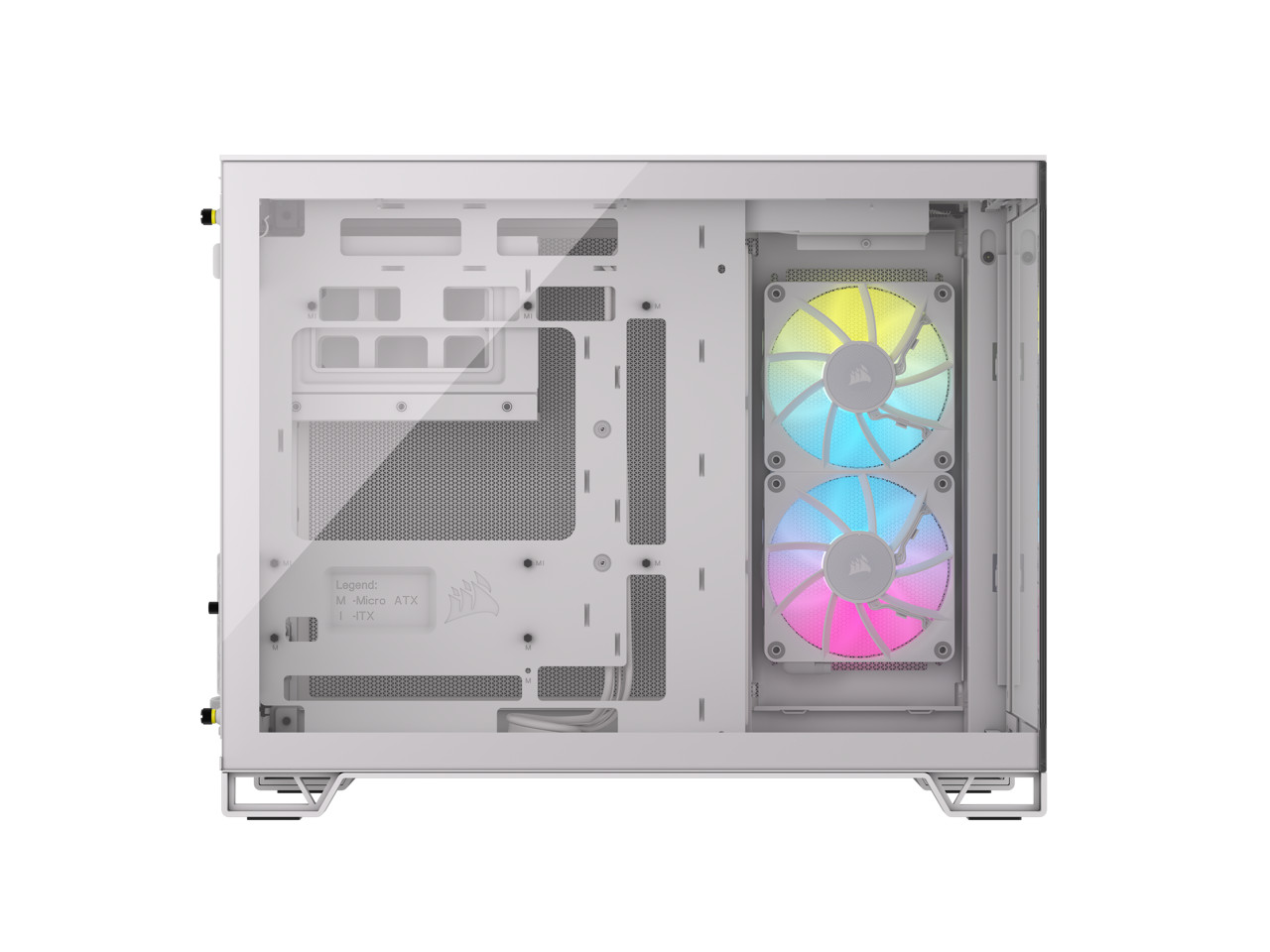 Двухкамерный корпус для ПК CORSAIR iCUE LINK 2500X RGB Micro ATX Белый Двухтемпературный