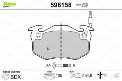 VALEO  BRAKE PADS RENAULT CLIO I GDB905