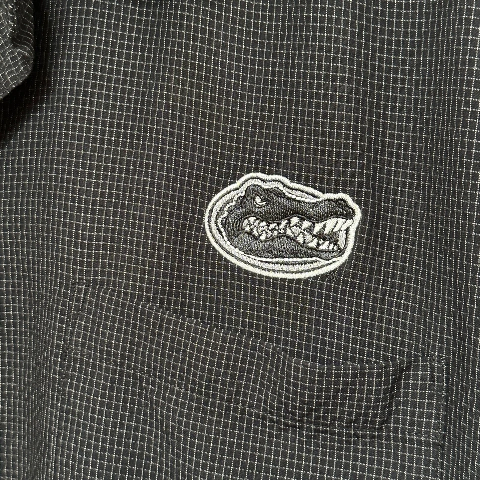 Cutter & Buck Florida Gators Button Up Camp Shirt Mens XL Black Short Sleeve UF - Image 4 of 4