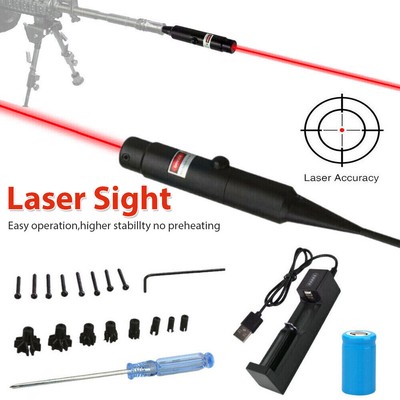 Red Dot Laser Bore Sighter Sight Kit Set for .177 to .50 Caliber Rifle Scope