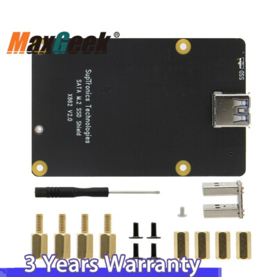X862 V2.0 M.2 NGFF SATA SSD Storage Expansion Board with USB for Raspberry Pi 4