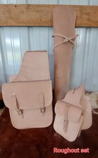 Horse Tack Saddle Bags Gun scabbard horn bag rough out Western hunter hunting