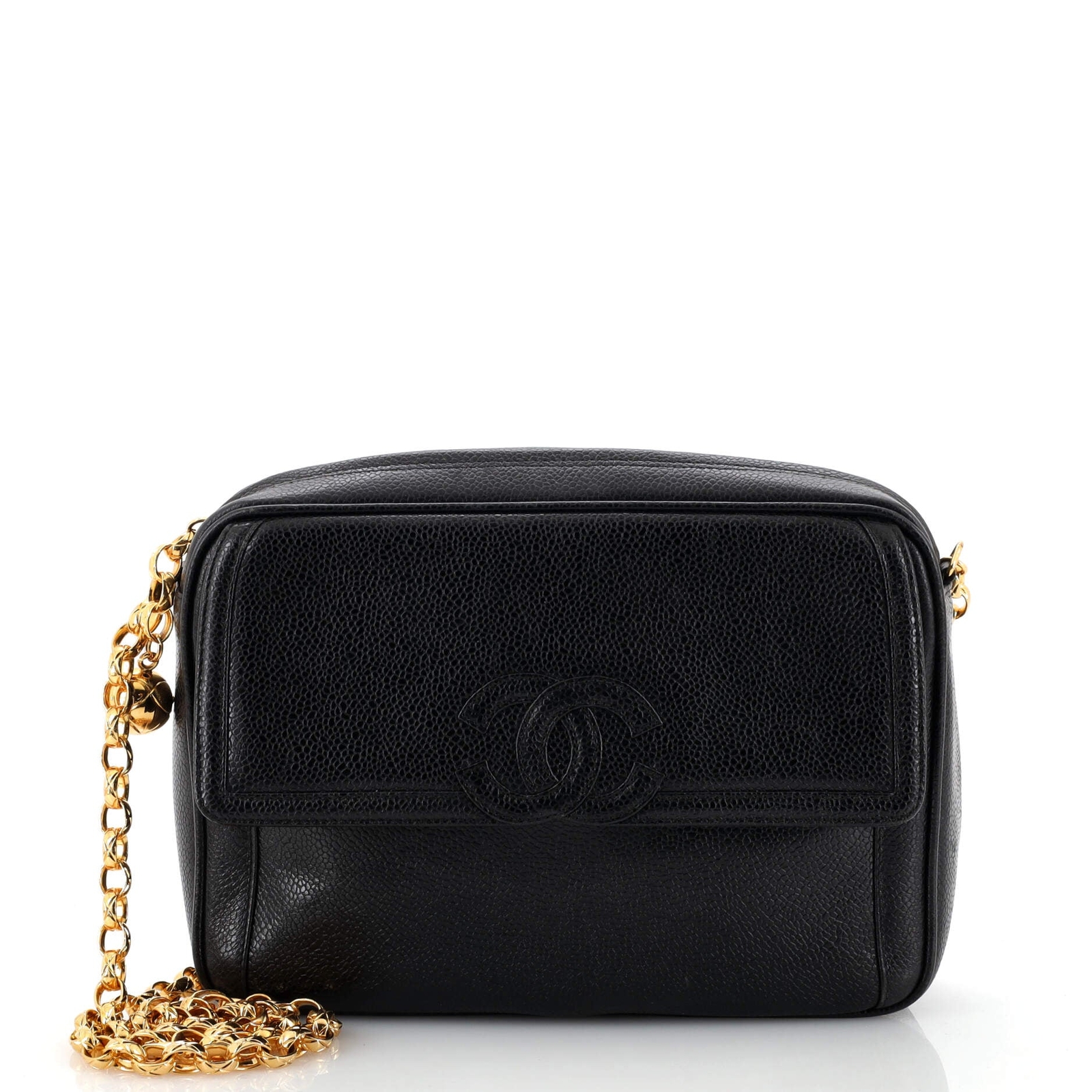 Chanel Vintage Front Pocket CC Camera Bag Caviar Medi… Gem