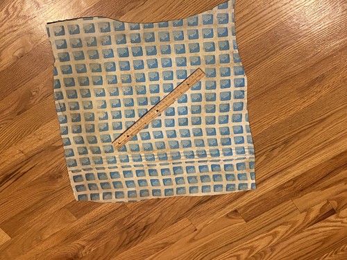 LARGE USED SQUARE INTEX POOL LINER PATCH - MEASURES ABOUT 19 INCHES BY 19 INCHES