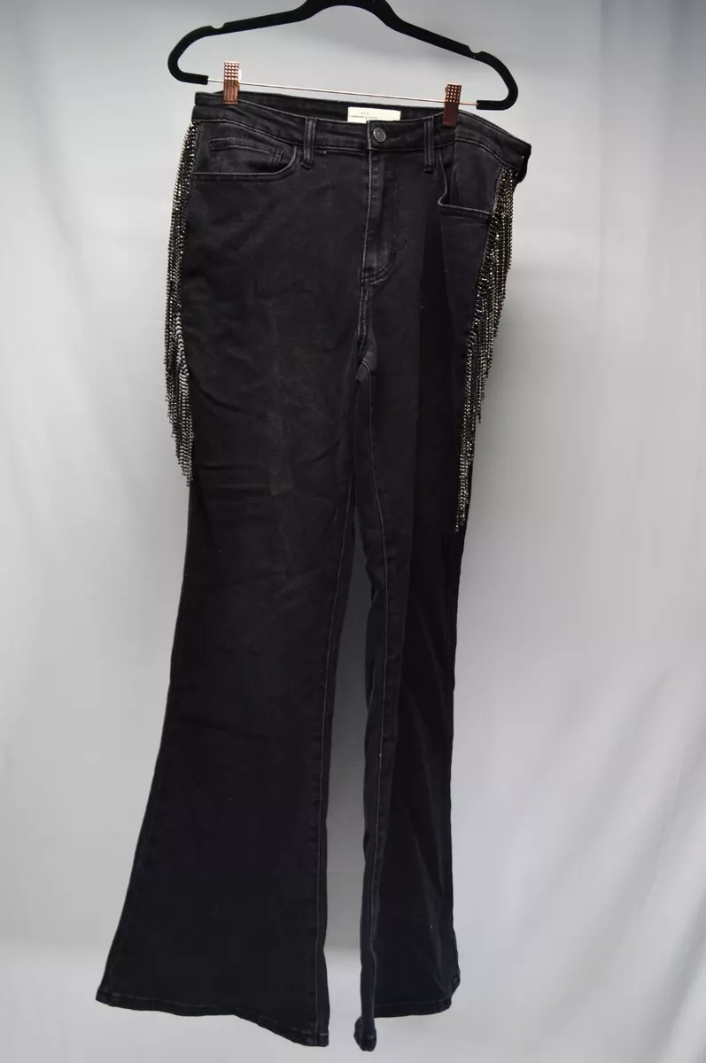 Flare store fringe jeans