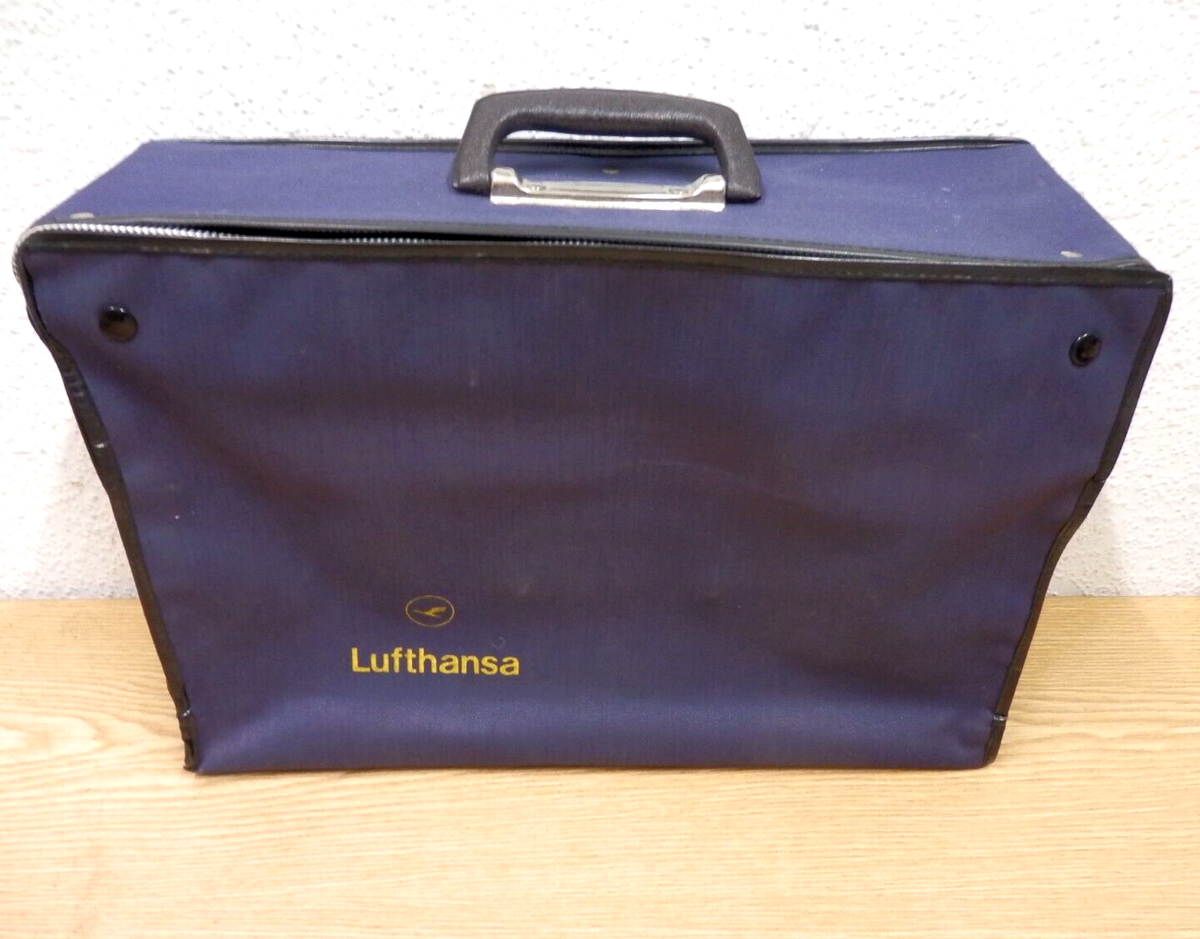 60s Lufthansa Folding Bag Crew Pilot Bag Boogie Suitcase 60s Vintage