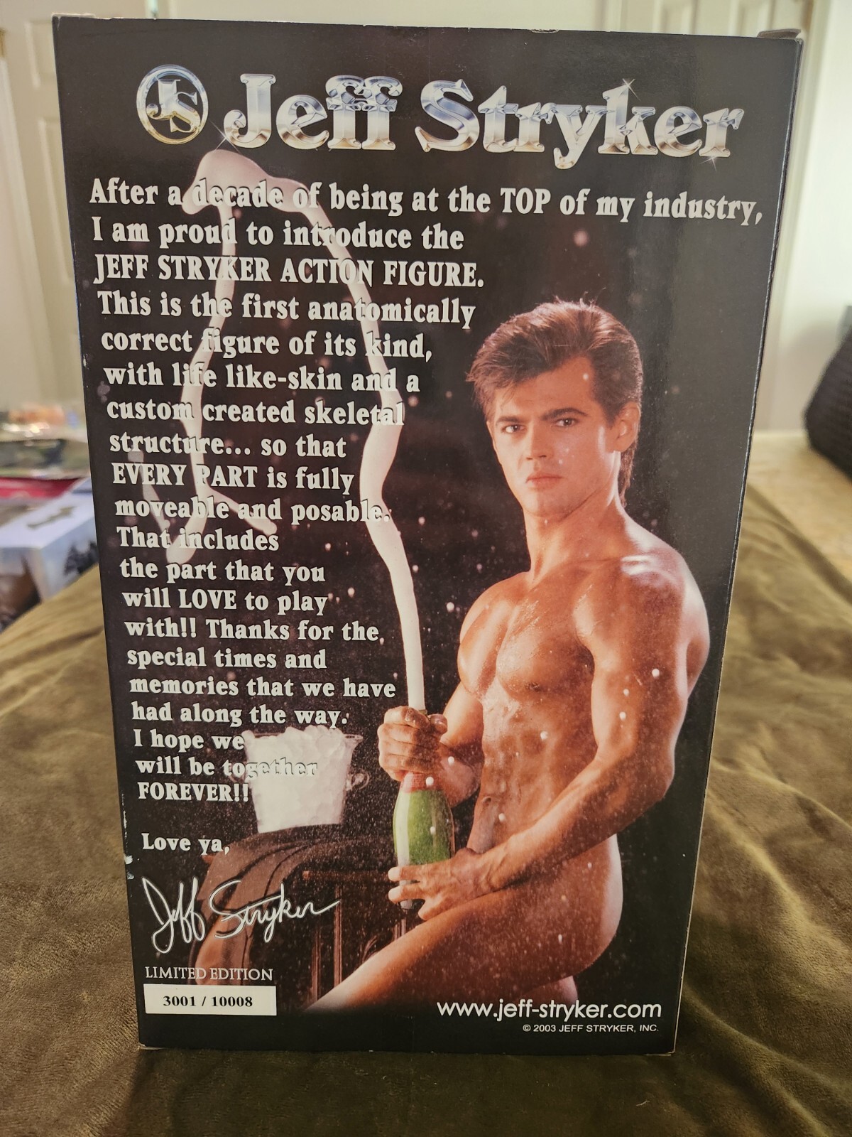 VINTAGE ADULT GAY JEFF STRYKER 12" SIGNED LTD. EDITION GAY ACTION