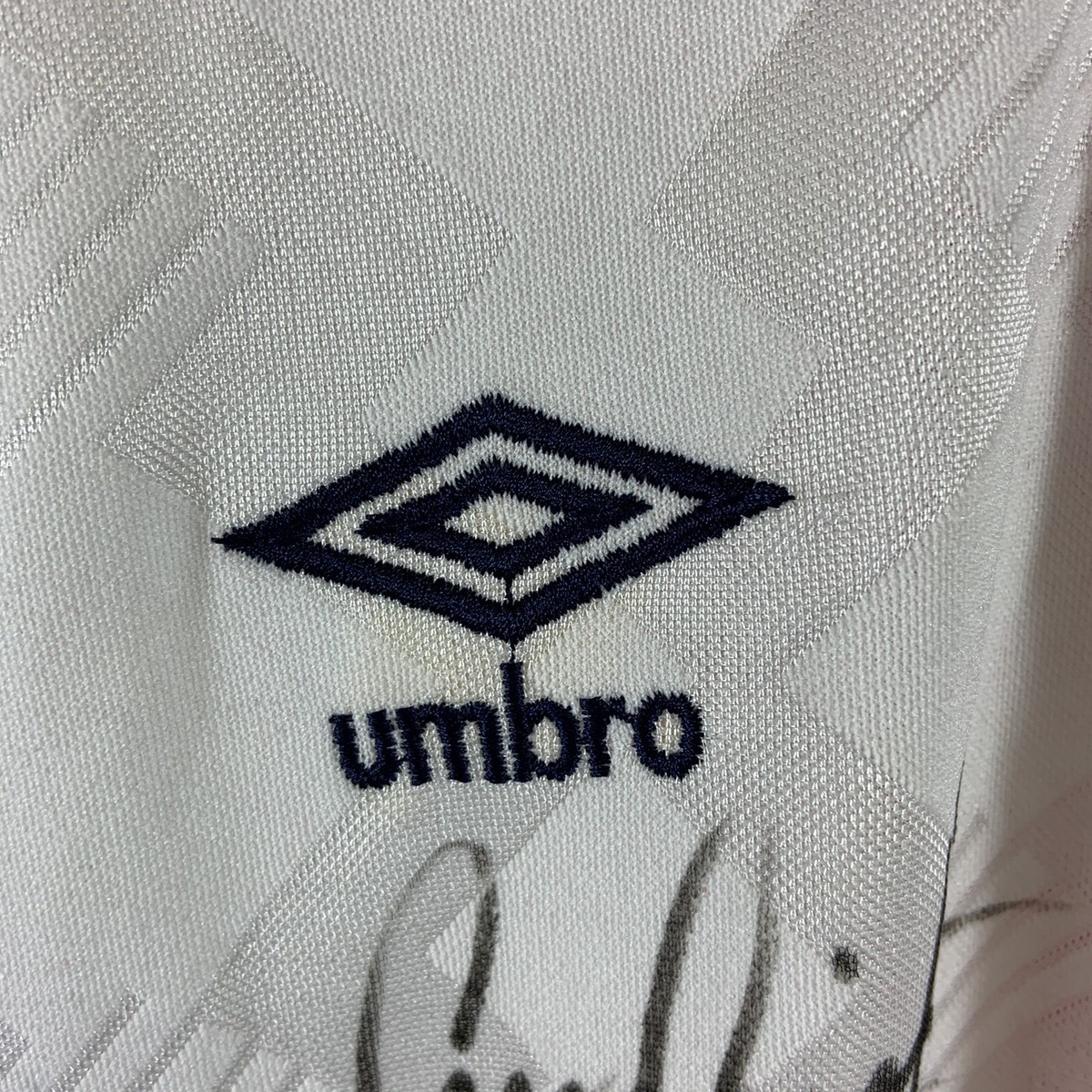 Maillot Angleterre Domicile 1990/92 – Matchworn Nigel Clough N°9 – Taille L – Umbro