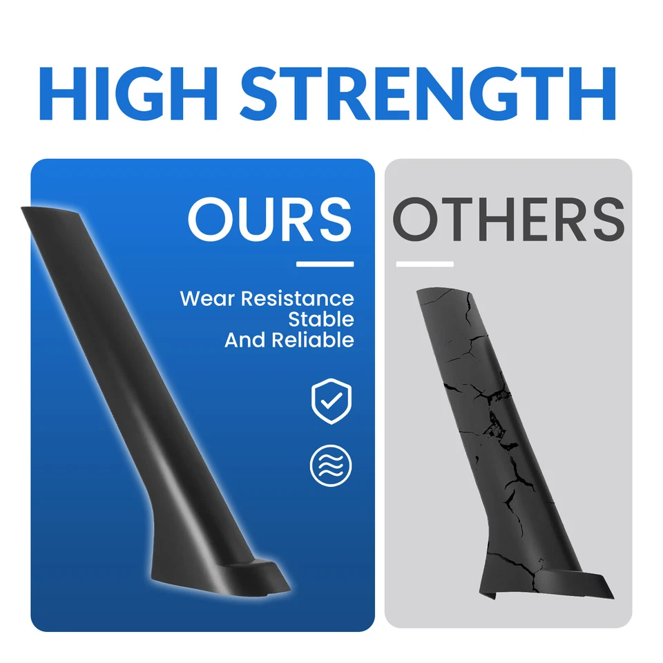 FOR LAND ROVER DISCOVERY 2 1999-2004 2003 PAIR WINDSCREEN PILLAR MOLDINGS TRIM - Изображение 3 из 4