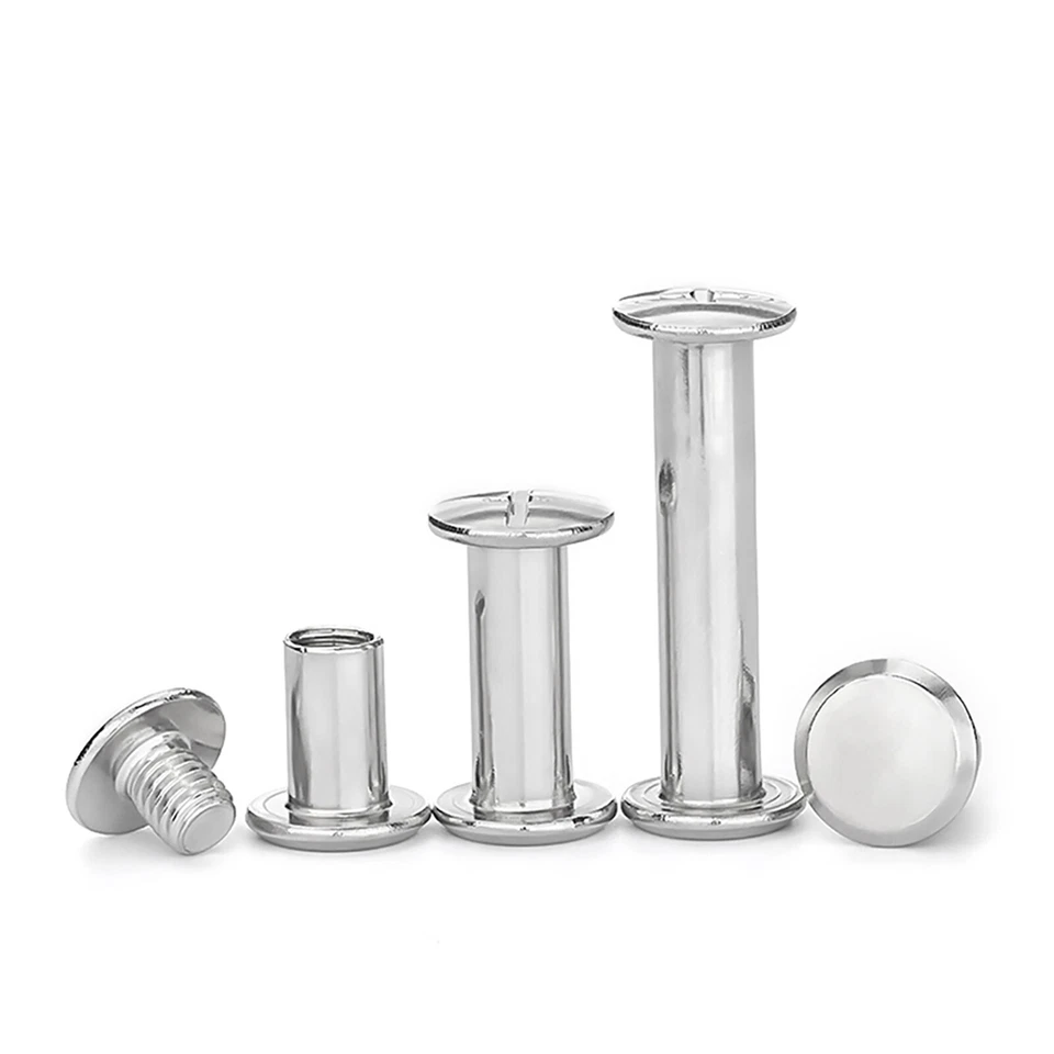 Viti per cintura viti Chicago viti a libro libro cintura rivetti acciaio inox V2A - Immagine 4 di 4