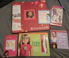 American Girl Doll Scrapbook Kit, T-shirt Kit, Stickers, And Books