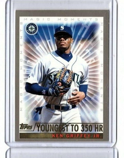 KEN GRIFFEY JR 2000 Topps MAGIC MOMENTS #475 - YOUNGEST TO 350 HR