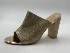 Perphy Glitter Slip on Chunky Heels Muke Sandals Women’s Size 10