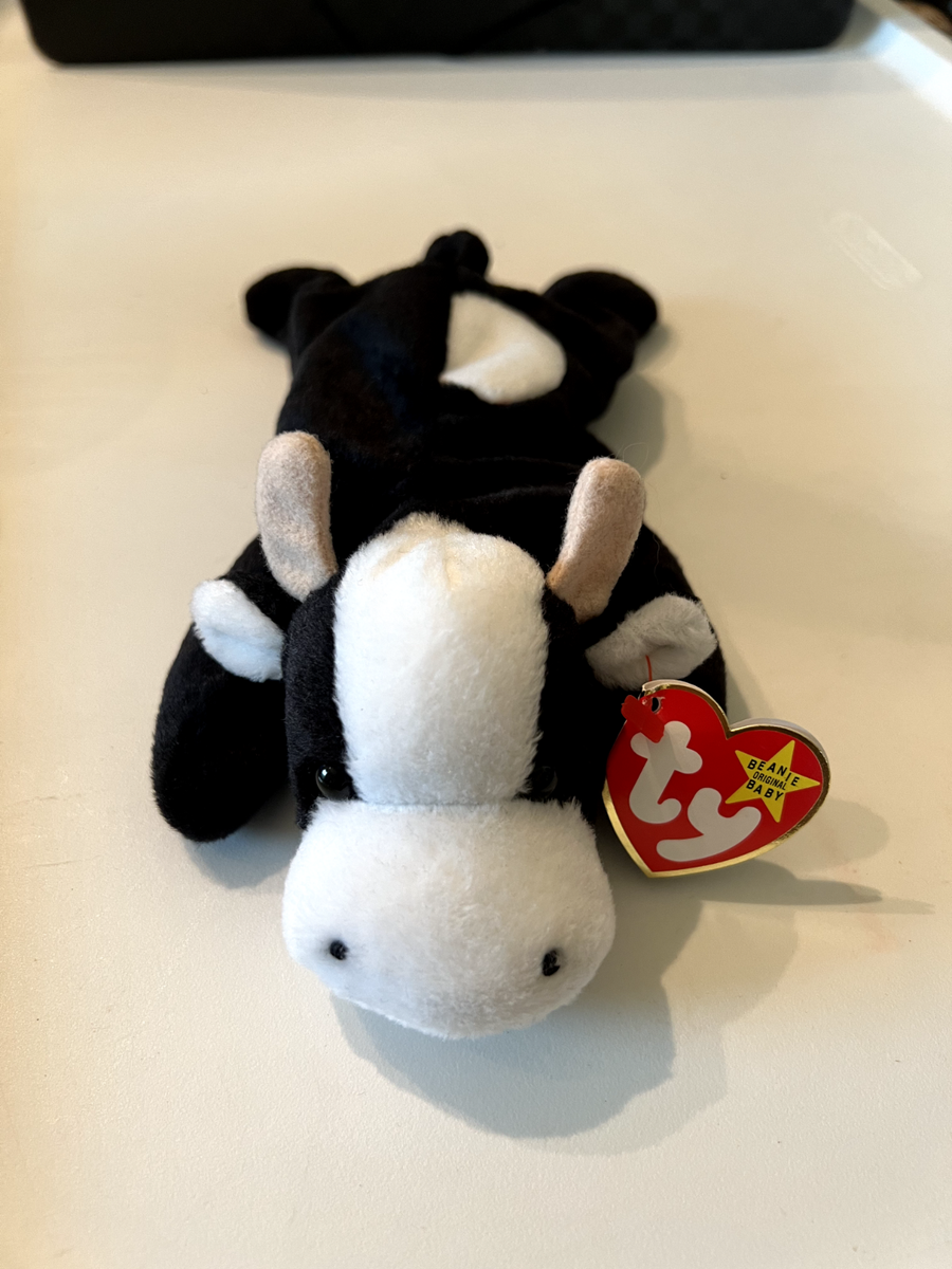 1994 Ty Beanie Baby Daisy The Cow Rare Retired Errors PVC Pellets