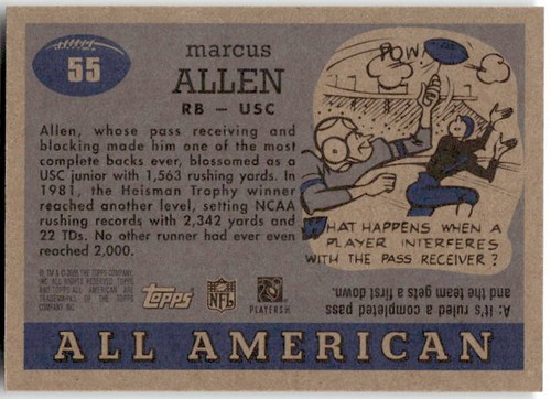 2005 Topps All American Football -You Pick Your Card - Finish Your Set - Picture 82 of 142