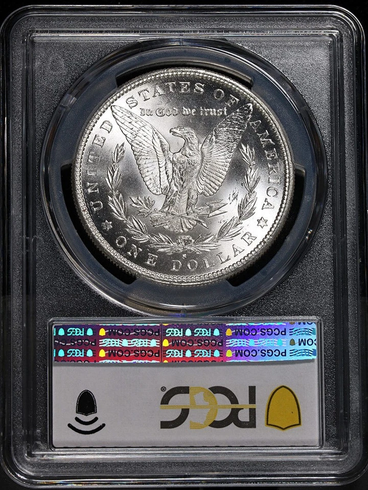 1880 年 S 版摩根银元 PCGS 评级 MS67 闪亮白色宝石 强力打击 — 第 4/4 张图片