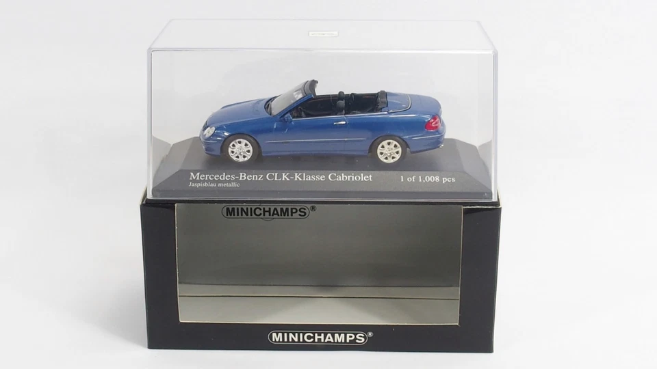 Minichamps 1:43 - Mercedes Benz CLK-Klasse Cabrio in jaspisblau metallic OVP NEU