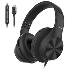 USB C Wired Headphones Over Ear with Mic