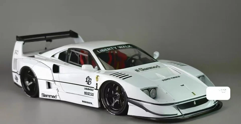 Resin Model 1/24th Ferrari F40 Liberty Walk Wide Body Kit Unpainted Toys - Image 4 of 4