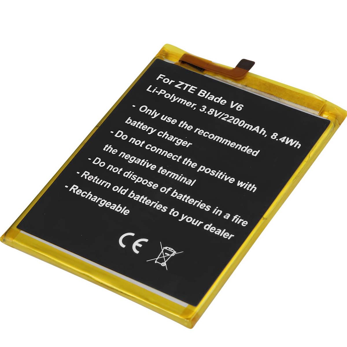 Batterie pour ZTE Blade V6 en polymère de litio longue durée 3,8 V