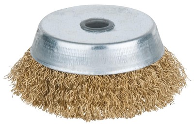 KS TOOLS BRONZEplus Topfbürste, Zinnbronzedraht, gewellt, Ø 85 mm