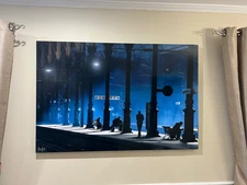 Sao-Bento Portugal Train Station 36" by 54" Aluminum Art SHIPPING DAMAGE As-Is