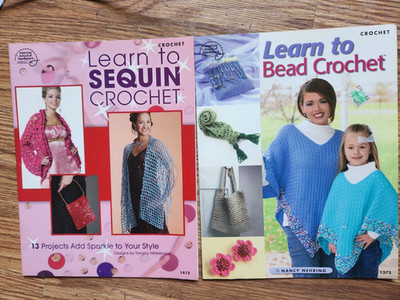 2 books: Learn to Bead Crochet, Learn to Sequin Crochet 20 projects