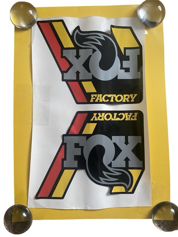 Official FOX Suspension Fork Sticker Factory Fork Decal red/mustard/black  Vinyl