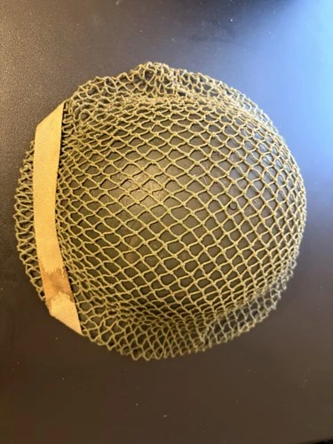 Vintage Military Brodie Helmet US British War Combat WW2 Dated 1943 Net Cover