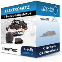 Towtec E-Satz 13Polig Fahrzeugspezifisch Passend für Citroen C4 Fliessheck FP
