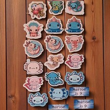 Axolotl cake toppers  EDIBLE pre cut cup cake Personalised Squishmallow Cake Top