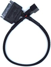 2 Pack SATA to 3 Pin / 4 Pin PMW 12V PC Case Fan Power Adapter Cable, 3-Pin or 4