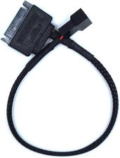 2 Pack SATA to 3 Pin / 4 Pin PMW 12V PC Case Fan Power Adapter Cable, 3-Pin or 4