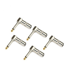 Audio 1/4" 90 Degree Right Angle Plug, 6.35Mm Heavy Duty TS Mono Male Solder Jac