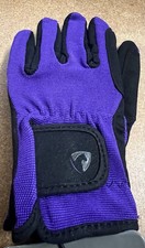 Children&rsquo;s XL Purple Two Tone HY Riding Gloves New With Tags